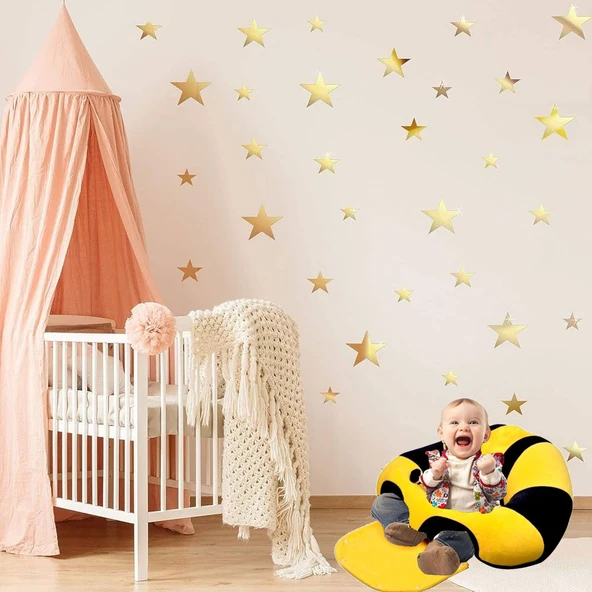 Bebe Yatmaz Bebek Oturma (Destek) Minderi - Sarı Lacivert - 3