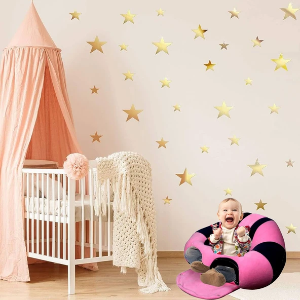 Bebe Yatmaz Bebek Oturma (Destek) Minderi - Lacivert Pembe - Resim 3