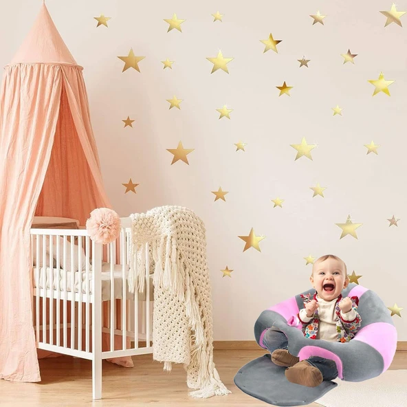 Bebe Yatmaz Bebek Oturma (Destek) Minderi - Gri Pembe - 3