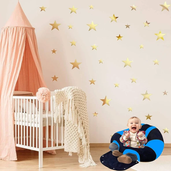 Bebe Yatmaz Bebek Oturma (Destek) Minderi - Okyanus Mavisi - 3