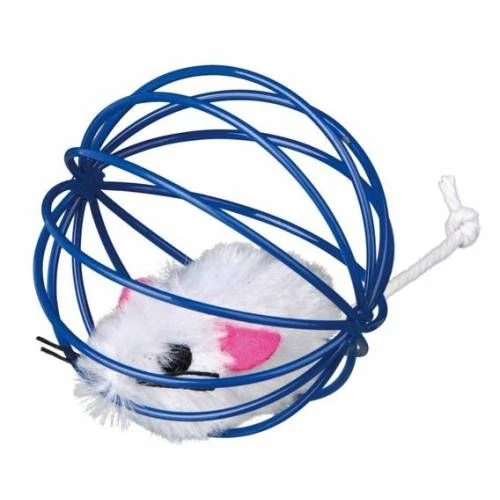 Trixie kedi oyuncağı,top içinde peluş fare 6cm - 4