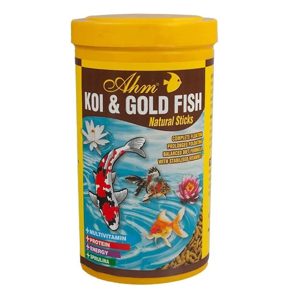 AHM Koi Goldfish Natural Sticks 1000 ml.  Skt:02/2027 100 gr. ürün görseli 1