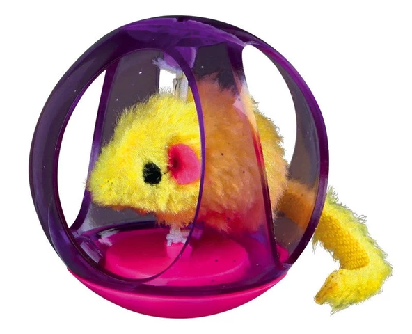 Trixie Kedi Oyuncağı, Top İçinde Peluş Fare, 6cm - Resim 2