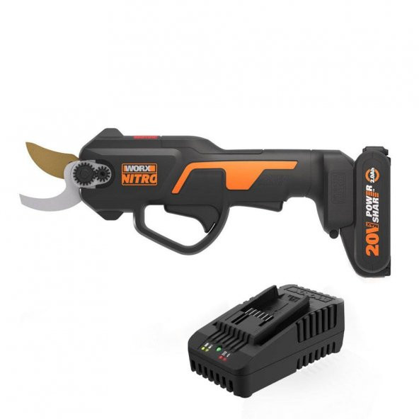 WORX WG330E 20Volt 2.0A Li-ion Tek Akülü Profesyonel Kömürsüz Dal Budama Makası - Resim 6
