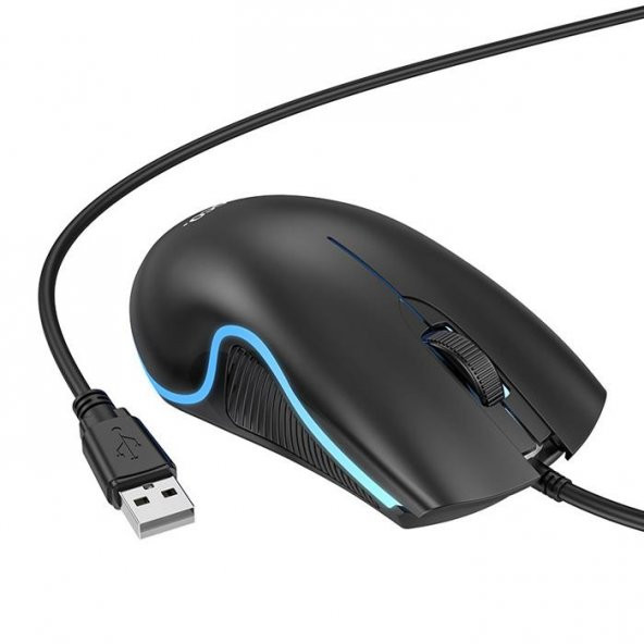 HOCO GM19 RGB LED Işıklı Gamer Oyuncu Kablolu Optik Mouse - 3