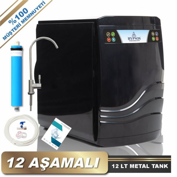 Hypnos 12 Aşamalı Pompalı LG Membranlı Alkali Su Arıtma Cihazı Ücretsiz Kurulum
