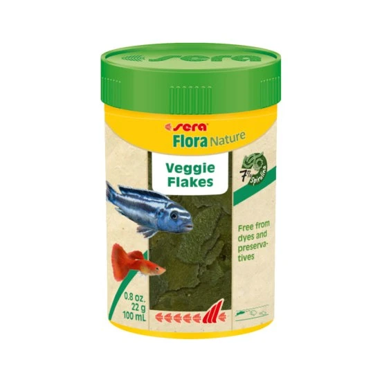 Sera Flora Nature 100 ml  22 g Skt: 05/2027 Orjinal Kutusunda Bitkisel Pul Balık Yemi