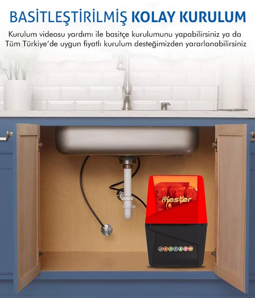 Master 10 Aşamalı Pompalı EVA Membranlı Alkali Çelik Tanklı Su Arıtma Cihazı - 2