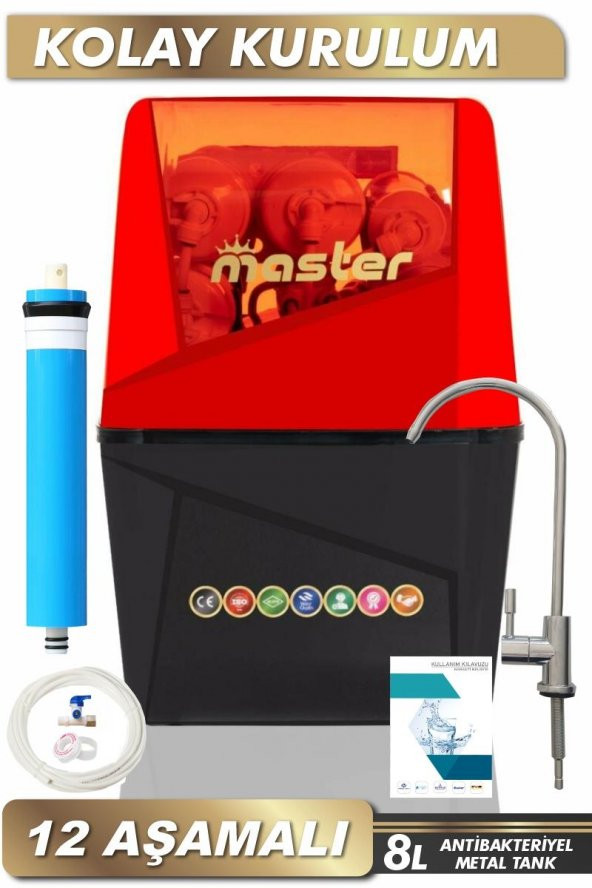 Master 12 Aşamalı Pompalı LG Membranlı Su Arıtma Cihazı