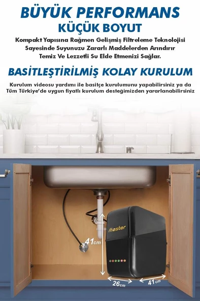 Master 14 Aşamalı Alkali Multimineralli Çelik Tanklı Su Arıtma Cihazı - 2