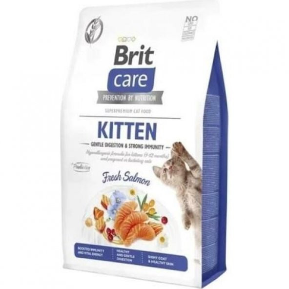 Brit Care Gentle Digestion & Strong Immunity Somonlu Tahılsız Yavru Kedi Maması 2 Kg