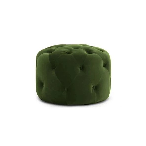 DTMHOME  Premium Yeşil Yuvarlak Bench Puf - 2