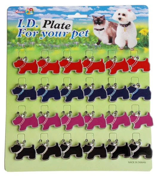 Percell Krom Taşlı Köpek İsimliği tekli