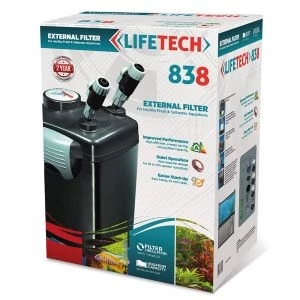 LifeTech 838 Yeni Model Dış Filtre 1200 Lt/Saat 28w İçi Dolu olup Eksik malzeme miktarı ilave edilmelidir