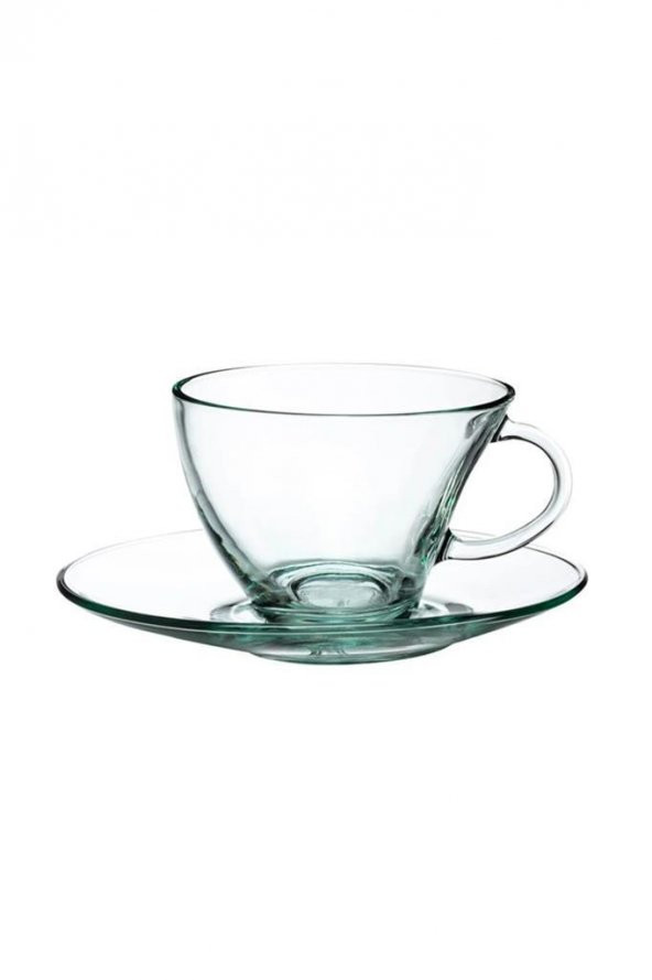 98396 Cam 4lü Aware 230cc Asimetrik Penguen Çay Nescafe Fincan Takımı - 4