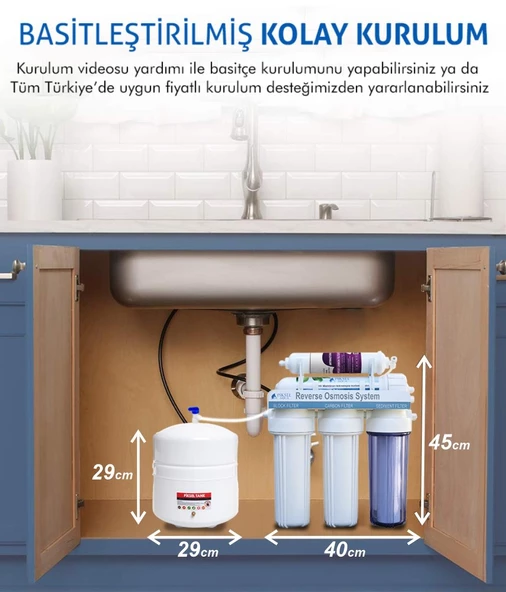 Piksel Aqua 12 Aşamalı Pompalı EVA Membranlı Açık Kasa Su Arıtma Cihazı