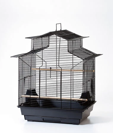 QH Pet Kafes Papağan Çin Çatılı Beyaz 47x36x62 - 2