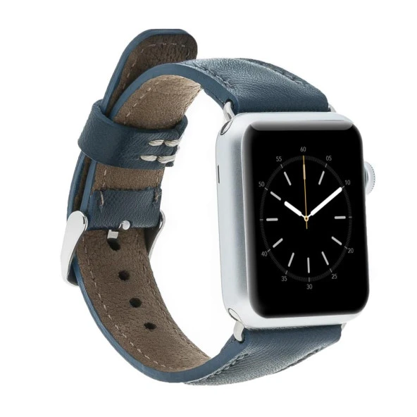 Apple Watch Uyumlu Deri Kordon 38-40-41mm SNB Lacivert