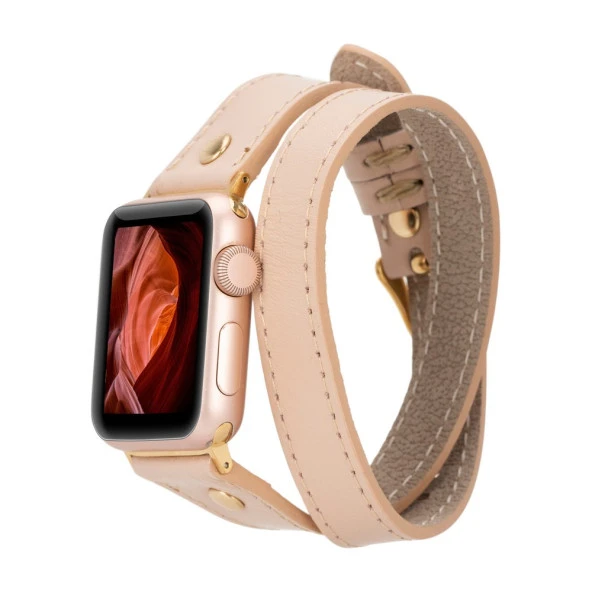 Apple Watch Uyumlu Deri Kordon 42-44-45mm Slim DT GT NU1