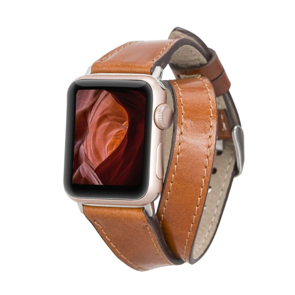 Apple Watch Uyumlu Deri Kordon 42-44-45mm Slim DT QUA