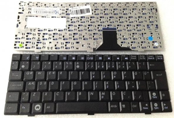 ASUS EEE PC 1000H 1000HA 1000HAB Notebook Klavye, Siyah - TR, V021562IK3, V021562HK3