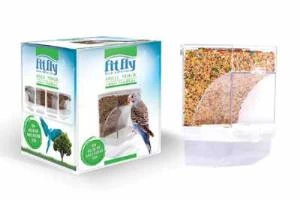 Fit Fly Akıllı Yemlik Küçük Irk Kuşlar İçin en : 10.1 yük: 15 derinlik :8.6 cm