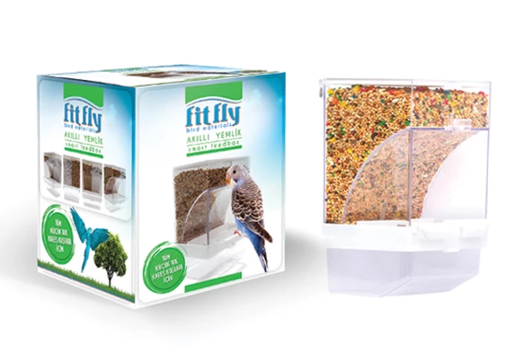 Fit Fly Akıllı Yemlik Küçük Irk Kuşlar İçin en : 10.1 yük: 15 derinlik :8.6 cm - 3