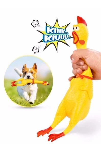 Büyük Boy 36 Cm, Öten Horoz Oyuncak, Kedi Köpek İçin Sesli Oyuncak - 2
