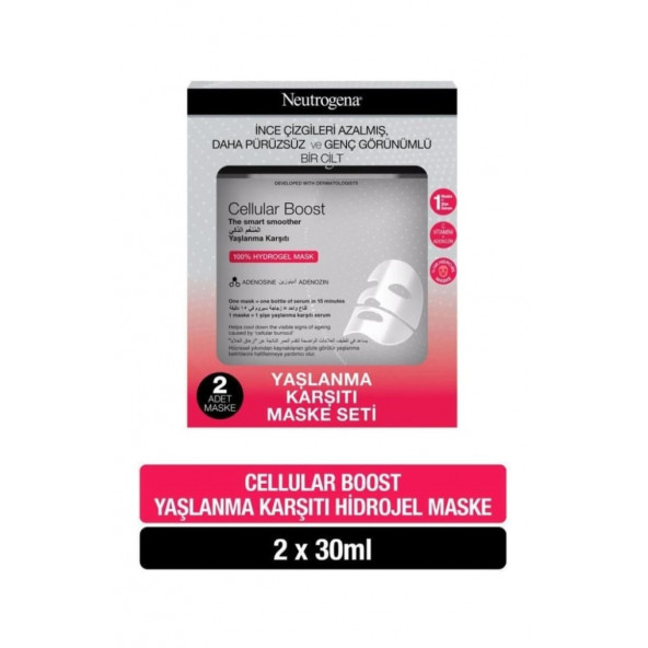 Neutrogena Cellular Boost Yaşlanma Karşıtı Hidrojel Maske 1+1