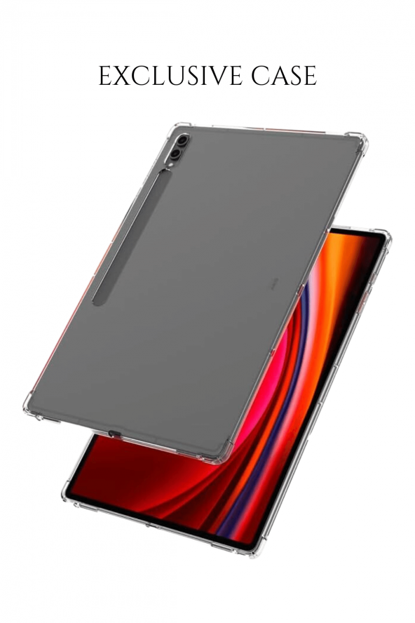 Galaxy Tab S9 FE Plus 12,4 inç Uyumlu Silikon Yumuşak Darbeye Dayanıklı Şeffaf Antişok Kılıf - 2