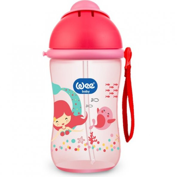 Wee Baby Desenli Pipetli Bardak 380 Ml Pembe 6+Ay / 171