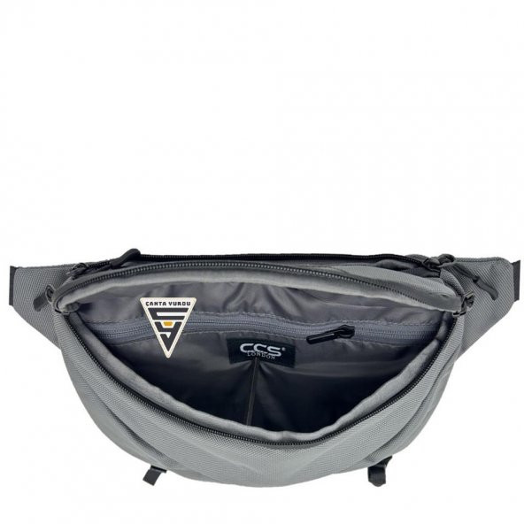 ÇÇS London 31412 Çift Gözlü XL Bel Çantası Gri - 3