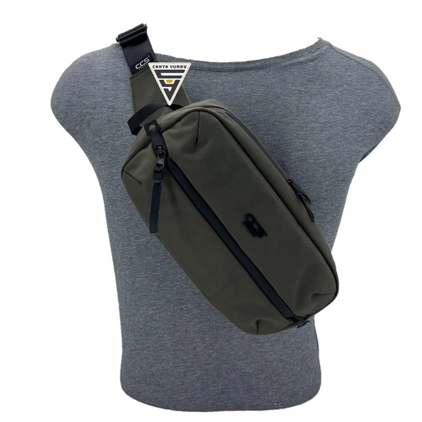 ÇÇS London 31417 XL Bel Çantası Haki - Resim 4