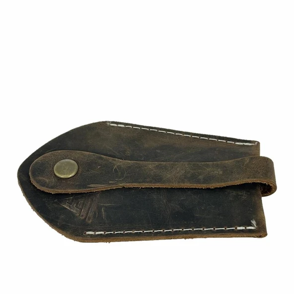 Hakiki Deri Hazneli Anahtarlık Crazy Kahve - Resim 5