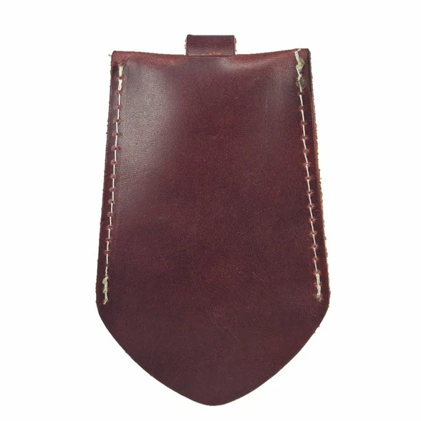 Hakiki Deri Hazneli Anahtarlık Bordo - Resim 3