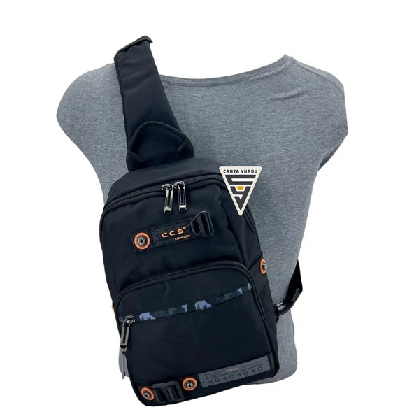 Ççs London 51532 Slingbag Sırt ve Göğüs Çantası Siyah - Resim 5