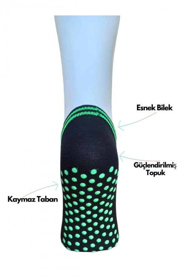 4 Çift Renkli Kaydırmaz Yoga Fitness Plates Çorap - 3