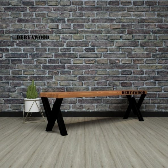 Deryawood Masif Ahşap Hestia Bank  37*120*45cm - 2
