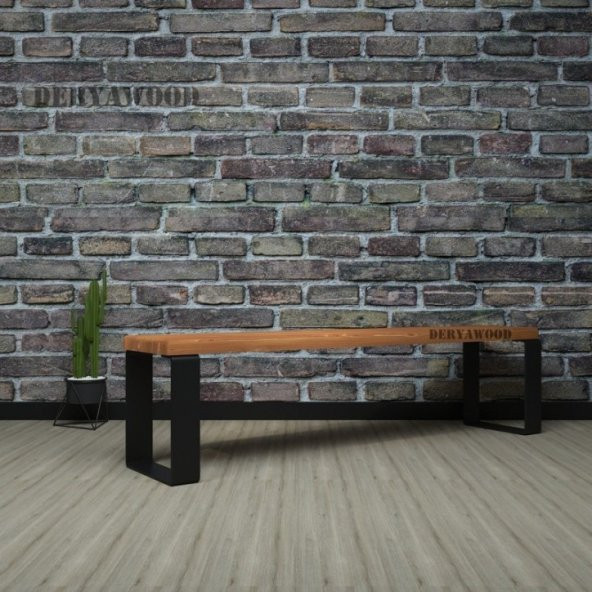 Deryawood Masif Ahşap Gaia Bank  37*100*45cm - Resim 2