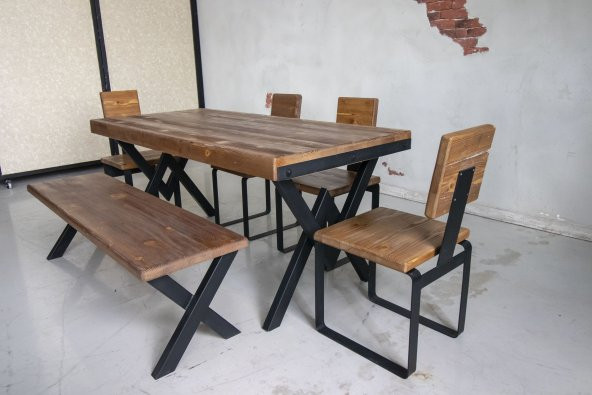 Deryawood Masif Ağaç Yemek Masası 160*85 Cm - Resim 3