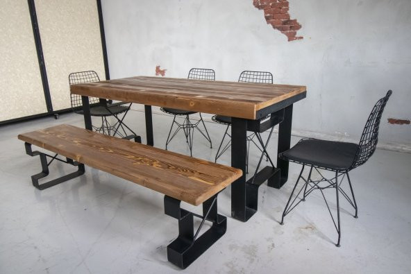 Deryawood Masif Ahşap Yemek Masası 200*85 Cm - 2