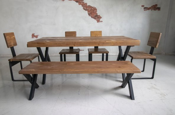 Deryawood Masif Ağaç Yemek Masası 240*85 Cm - Resim 2