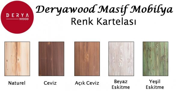 Deryawood Masif Ağaç Mutfak Masası 150cmx85cmx76cm- Acık Ceviz- V Ayak - Resim 4