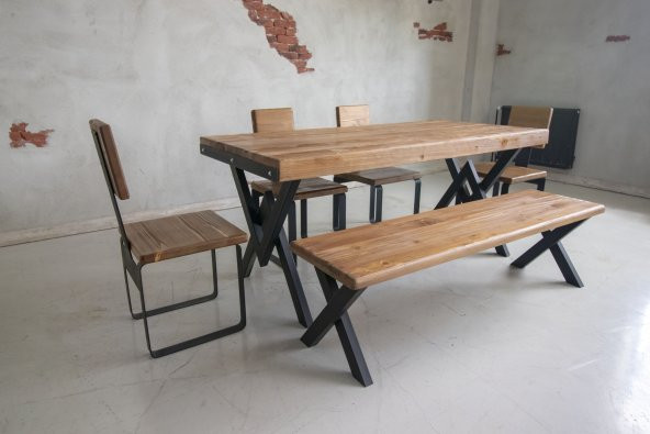 Deryawood Masif Ağaç Yemek Masası 85*120*76 Cm - Resim 4