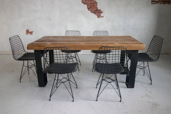 Deryawood Masif Ahşap Yemek Masası 85*160 Cm - Resim 4