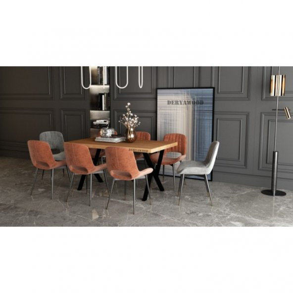 Deryawood Masif Ahşap Anteres Mutfak Masası 70*110*76 Cm ürün görseli