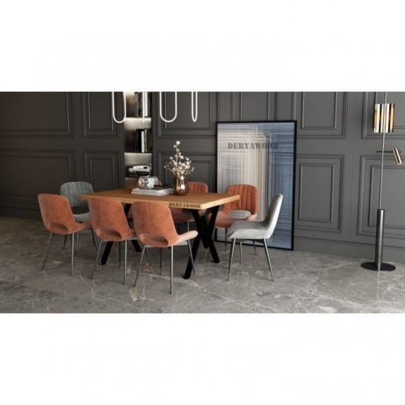 Deryawood Masif Ahşap Alnilam Mutfak Masası 70*160*76 Cm ürün görseli