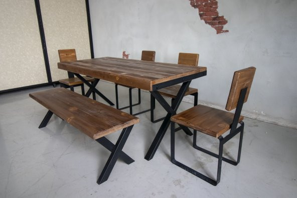 Deryawood Masif Ahşap Yemek Masası 140cm X 85cm - Resim 3