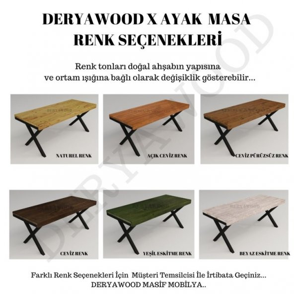Deryawood Masif Ahşap Sirius Toplantı Masası 110*280*76 Cm - 4