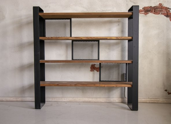 Deryawood Masif Ahşap Ofis  Kitaplık 180*30*180 Cm